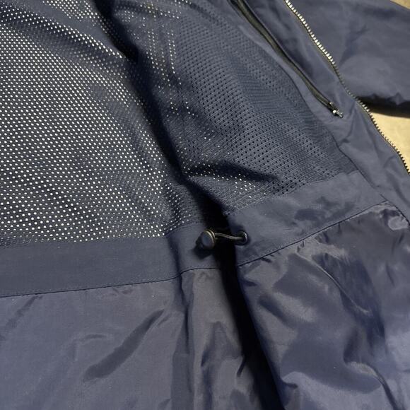 Eddie Bauer Men’s Plus Weatheredge Waterproof Rain Hooded Blue Jacket Size M - Picture 11 of 15